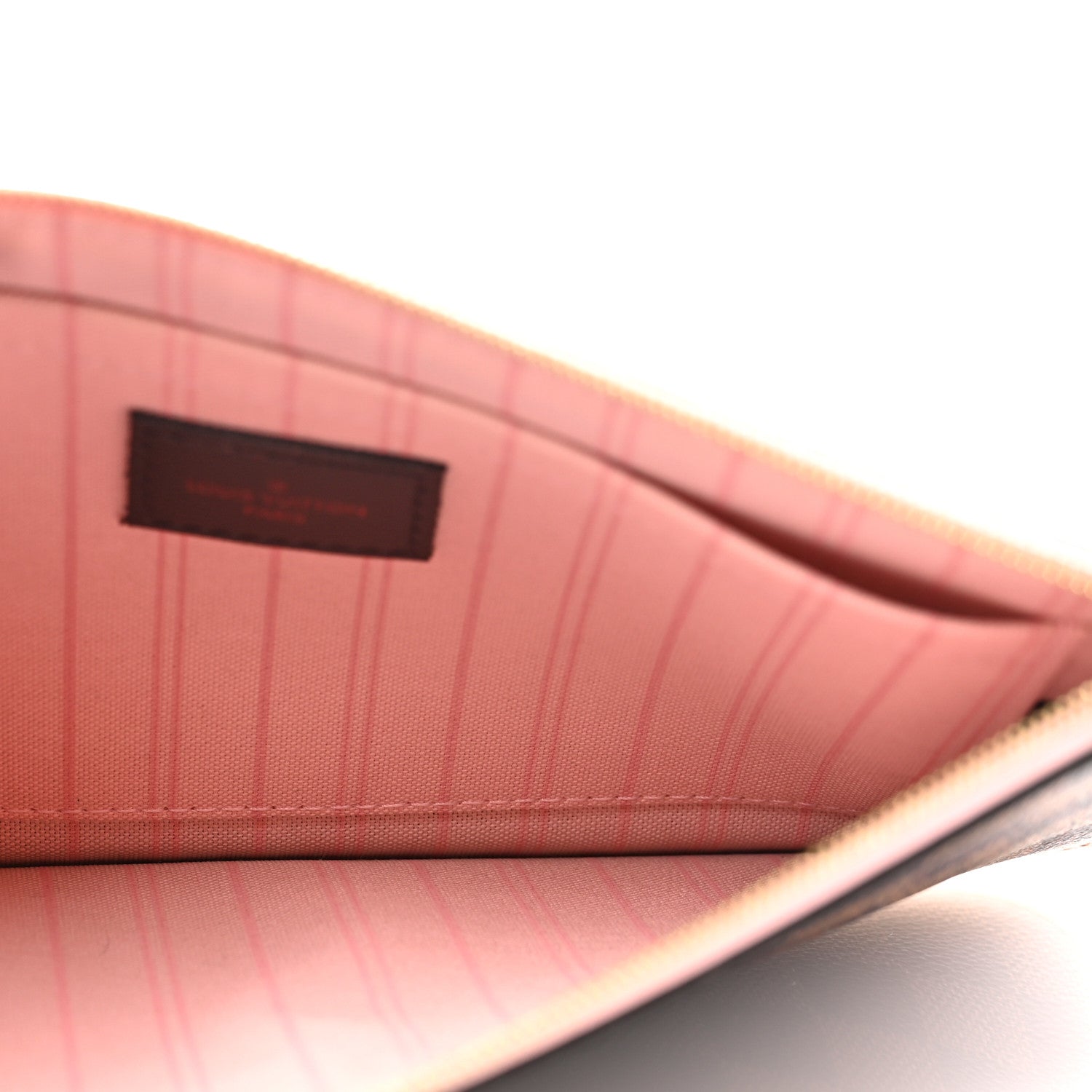 Louis Vuitton Damier Ebene Neverfull MM GM Pochette Rose Ballerine 5 of 8