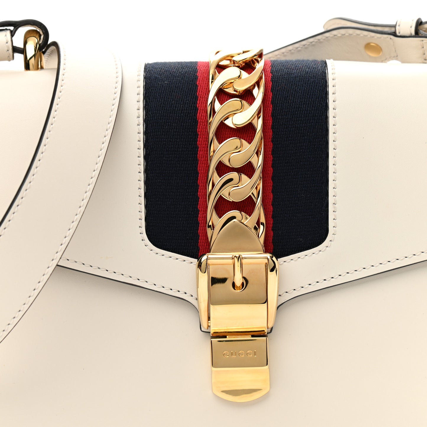 Calfskin Small Sylvie Shoulder Bag Off White