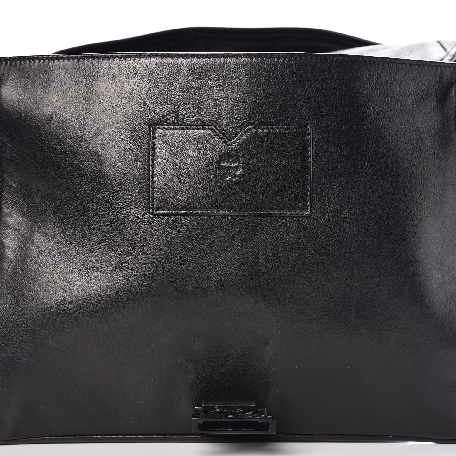 MCM Lambskin Mens Medium Killian Messenger Bag Black 12 of 14