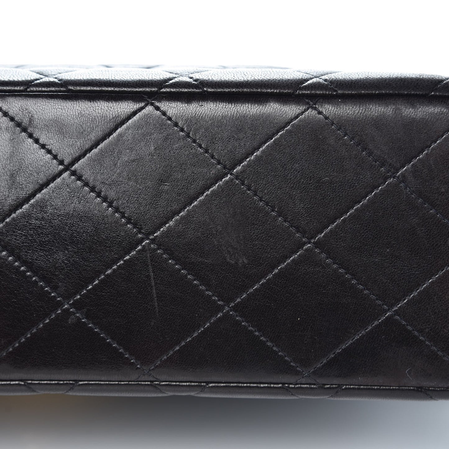Lambskin Quilted Jumbo Single Flap Black