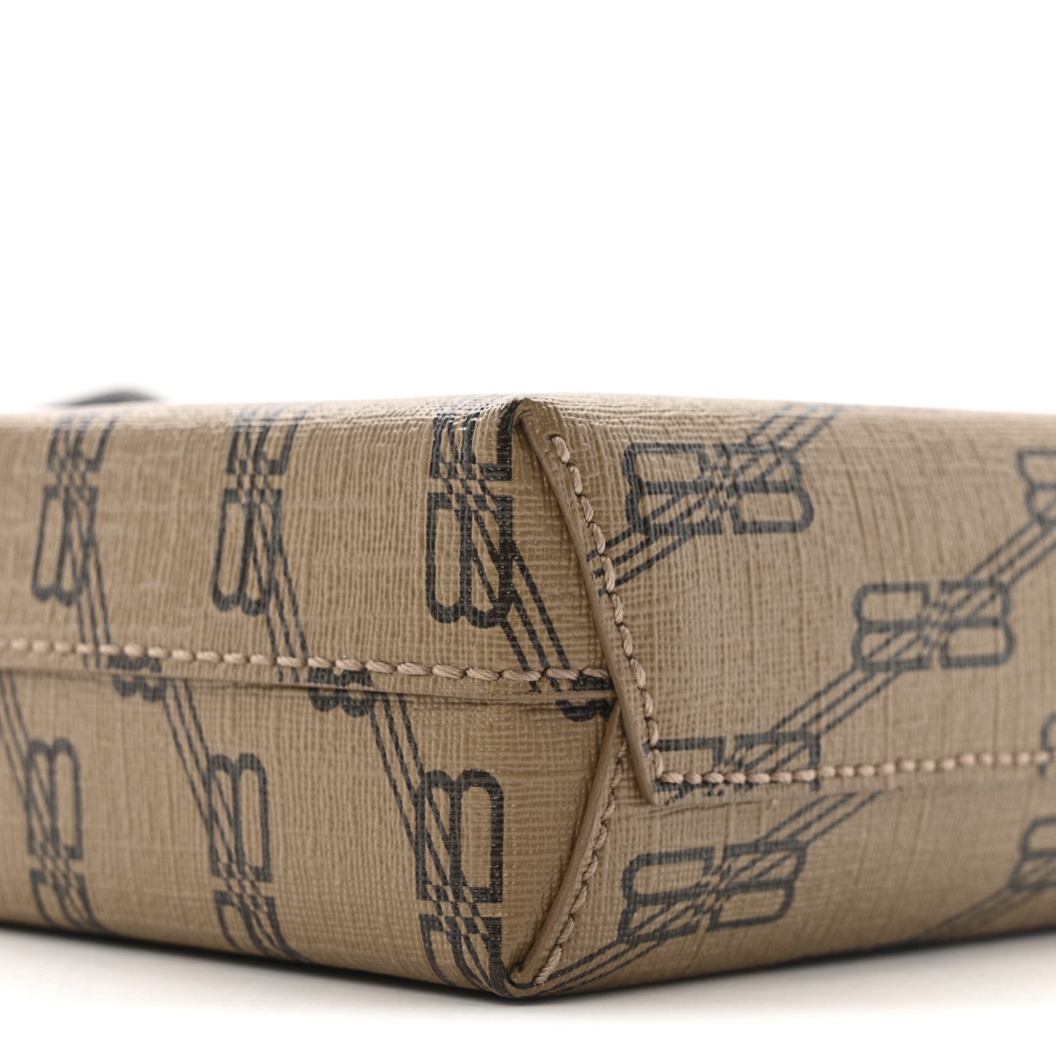 Balenciaga Coated Canvas BB Monogram Allover Logo Shopping Bag Beige Brown Black 10 of 11