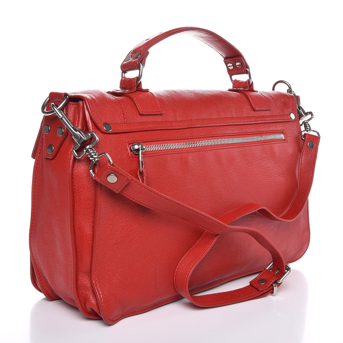 Lambskin Medium PS1 Satchel Red