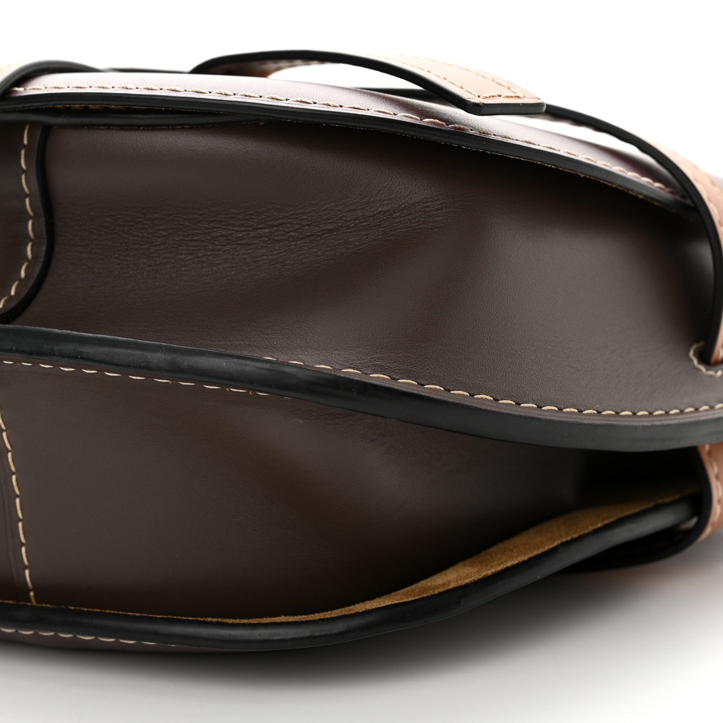 Calfskin Small Gate Crossbody Bag Oxblood Tan Taupe