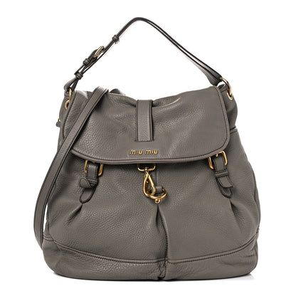 Miu Miu Vitello Daino Shoulder Bag Argilla 1 of 21