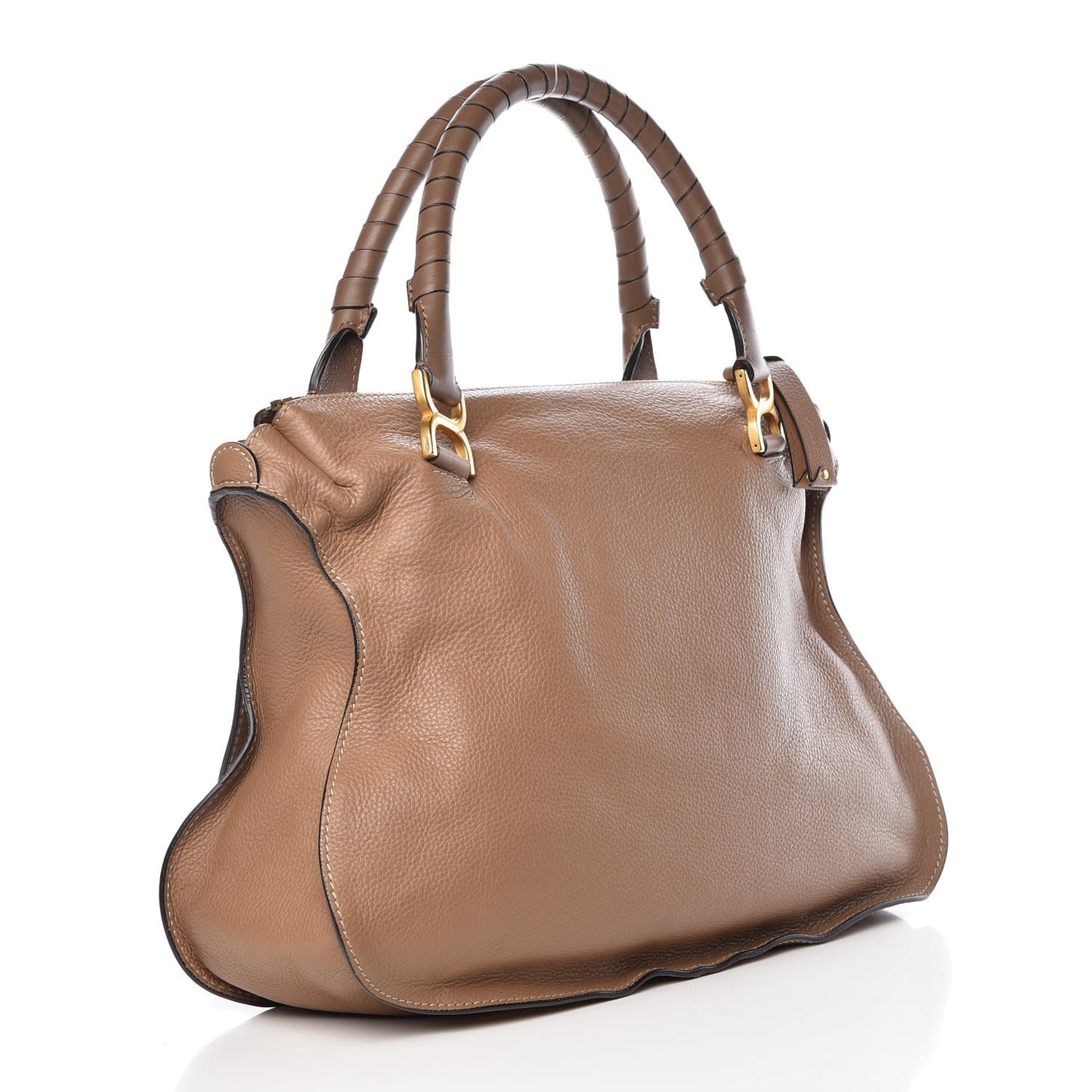 Calfskin Large Marcie Satchel Nut