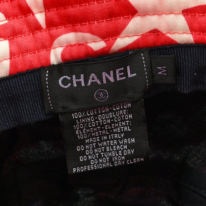 Chanel Cotton CC Cloche Bucket Hat M Coral White 7 of 7