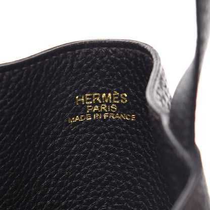 Hermes Taurillon Clemence Double Sens 36 Reversible Tote Black Ebene 9 of 19