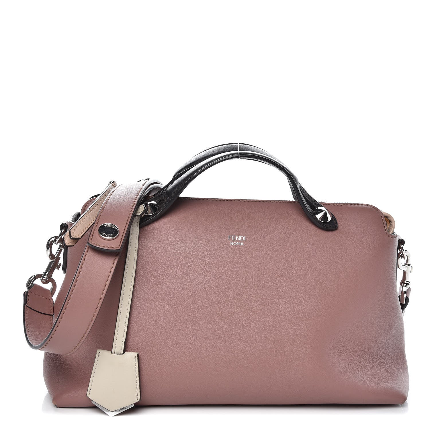 Fendi Vitello Dolce 4 Color Medium By The Way Boston Bag English Rose Latte Multicolor 1 of 7