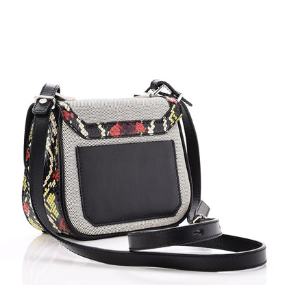 Proenza Schouler Canvas Ayers Calfskin Tiny Kent Shoulder Bag Black White 3 of 7