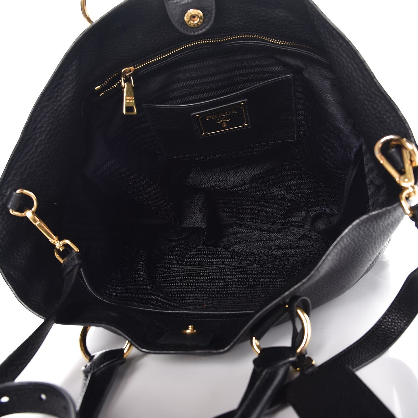 Vitello Daino Tote Nero Black