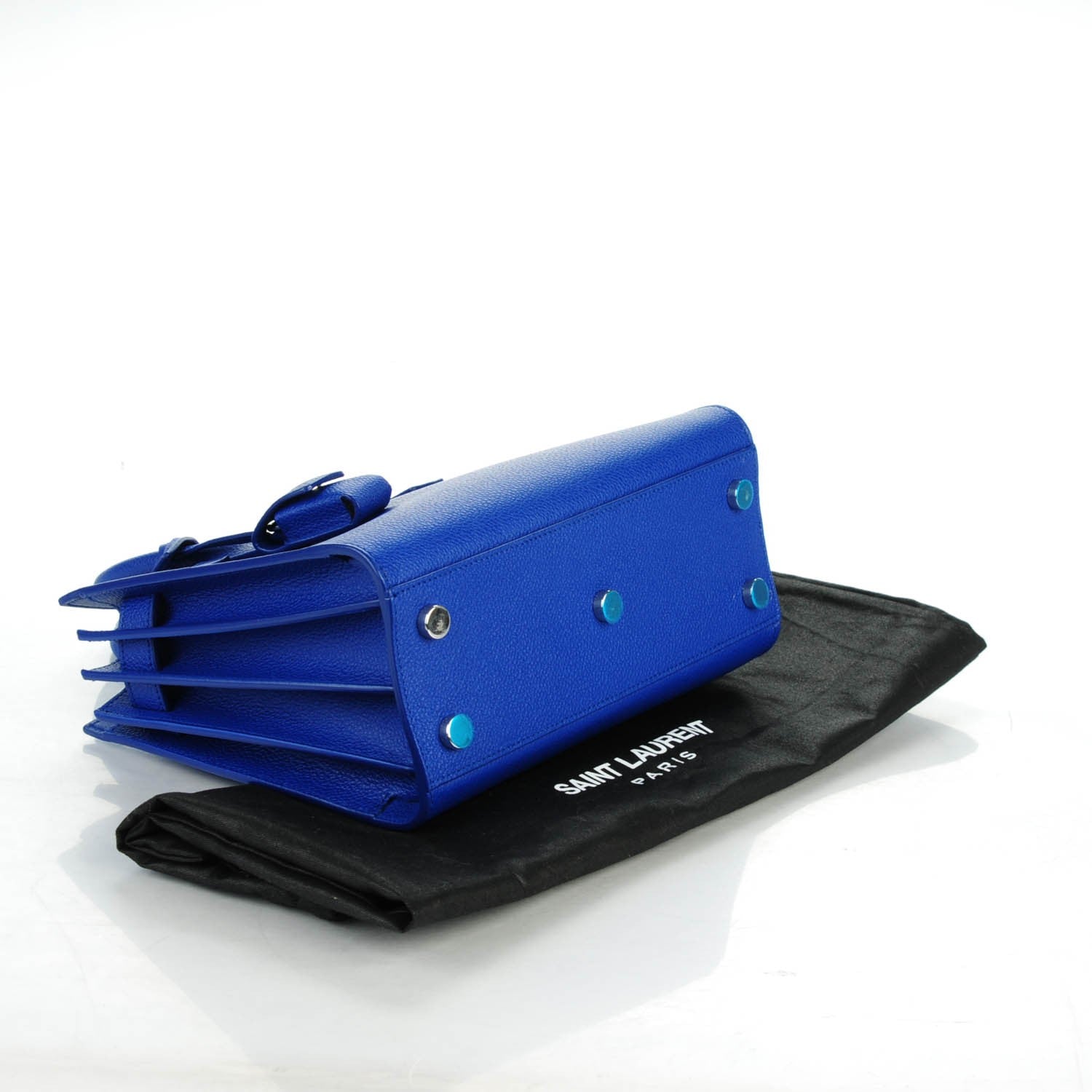 Saint Laurent Grained Calfskin Nano Sac De Jour Royal Blue 4 of 7
