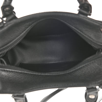 Balenciaga Grained Calfskin Neo Classic Black Hardware Mini City Black 5 of 8