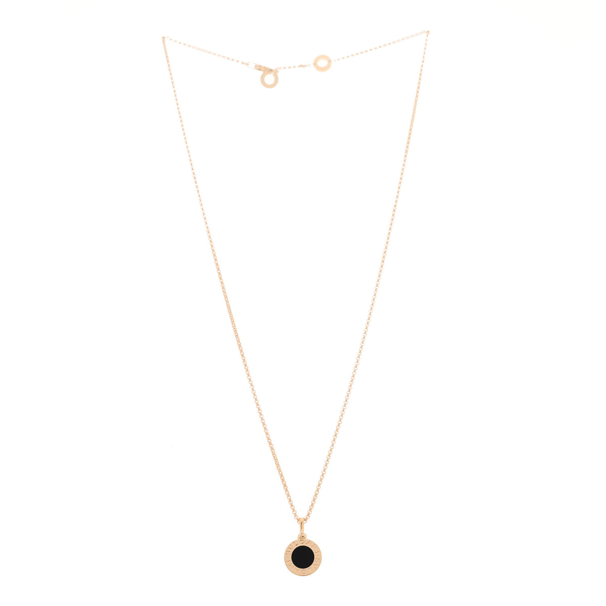 Bulgari 18K Yellow Gold Black Onyx BVLGARI BVLGARI Pendant Necklace 3 of 7