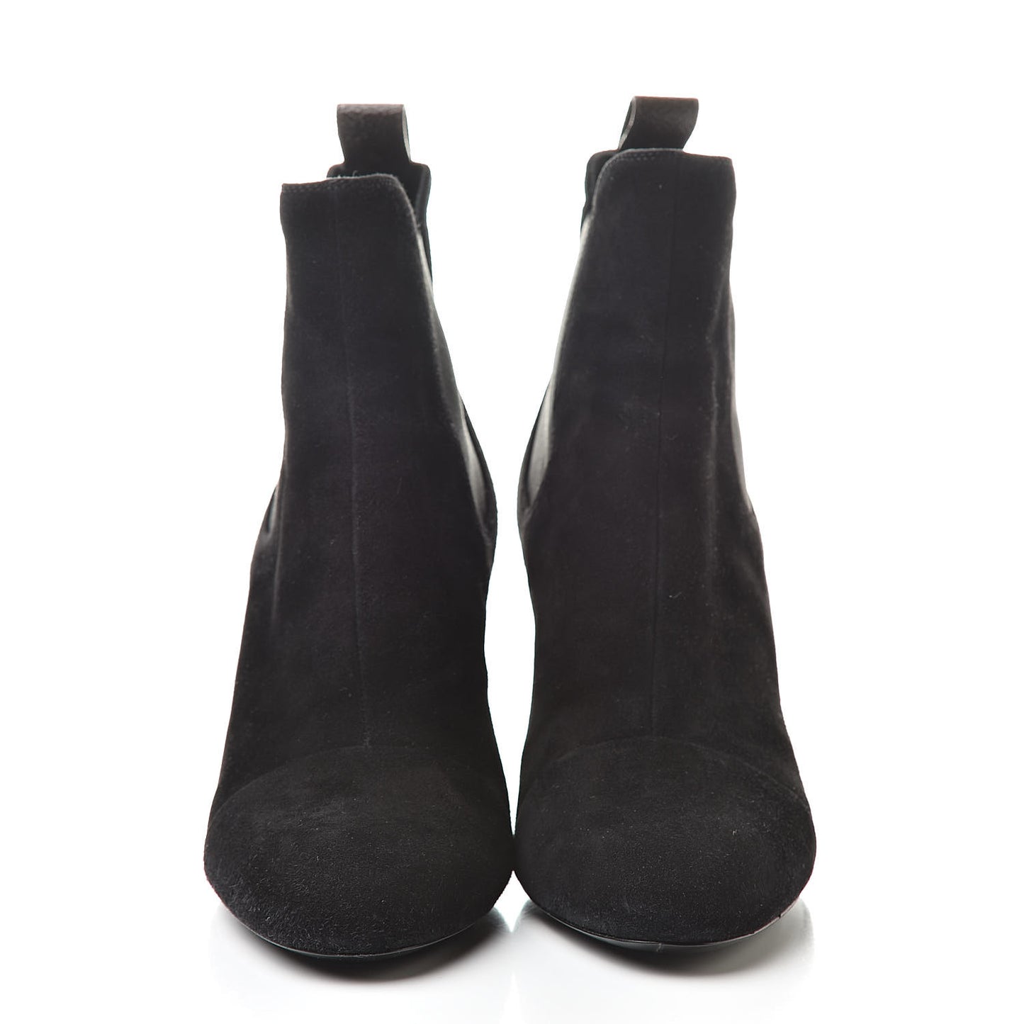 Suede Monogram Uniformes Cap Toe Chelsea 80mm Ankle Boots 38.5 Black