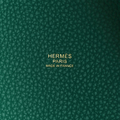 Hermes Taurillon Clemence Picotin Lock 18 PM Vert Jade Vert Jade 6 of 11