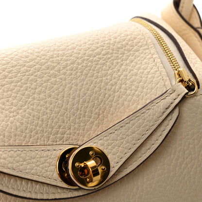 Hermes Taurillon Clemence Mini Lindy 20 Nata 10 of 11