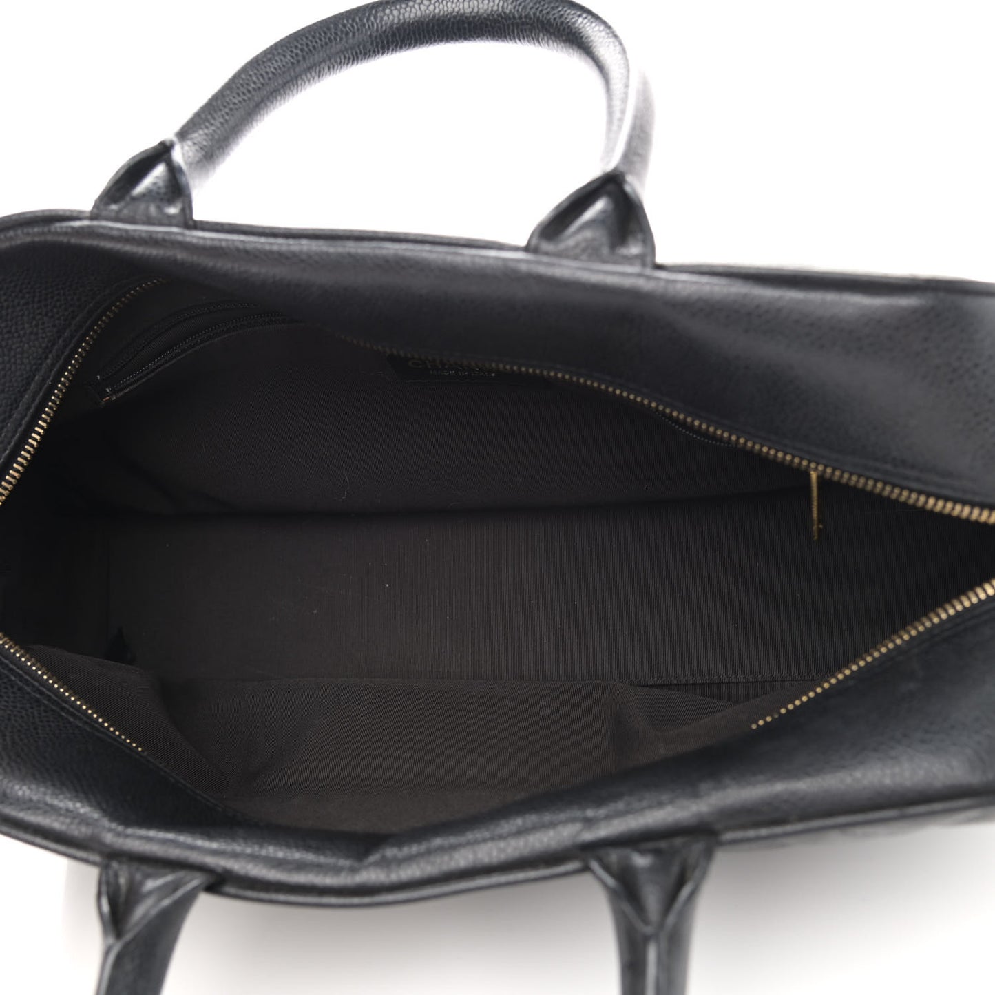 Caviar Quilted Large Bowler Black