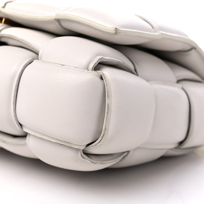 Bottega Veneta Lambskin Maxi Intreccio Padded Chain Cassette Crossbody Bag White 8 of 13