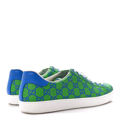 Gucci GG Supreme Joy Monogram Miro Soft Calfskin Mens Ace Sneakers 10 Joy Green Joy Blue Bright Splash 4 of 9