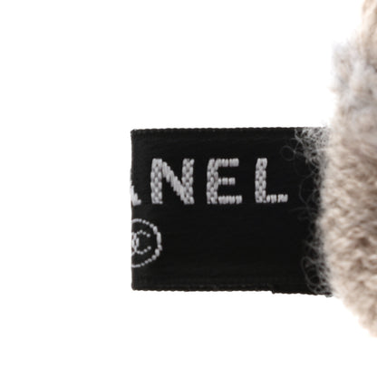 Chanel Cashmere Silk CC Gloves Beige Grey 8 of 8