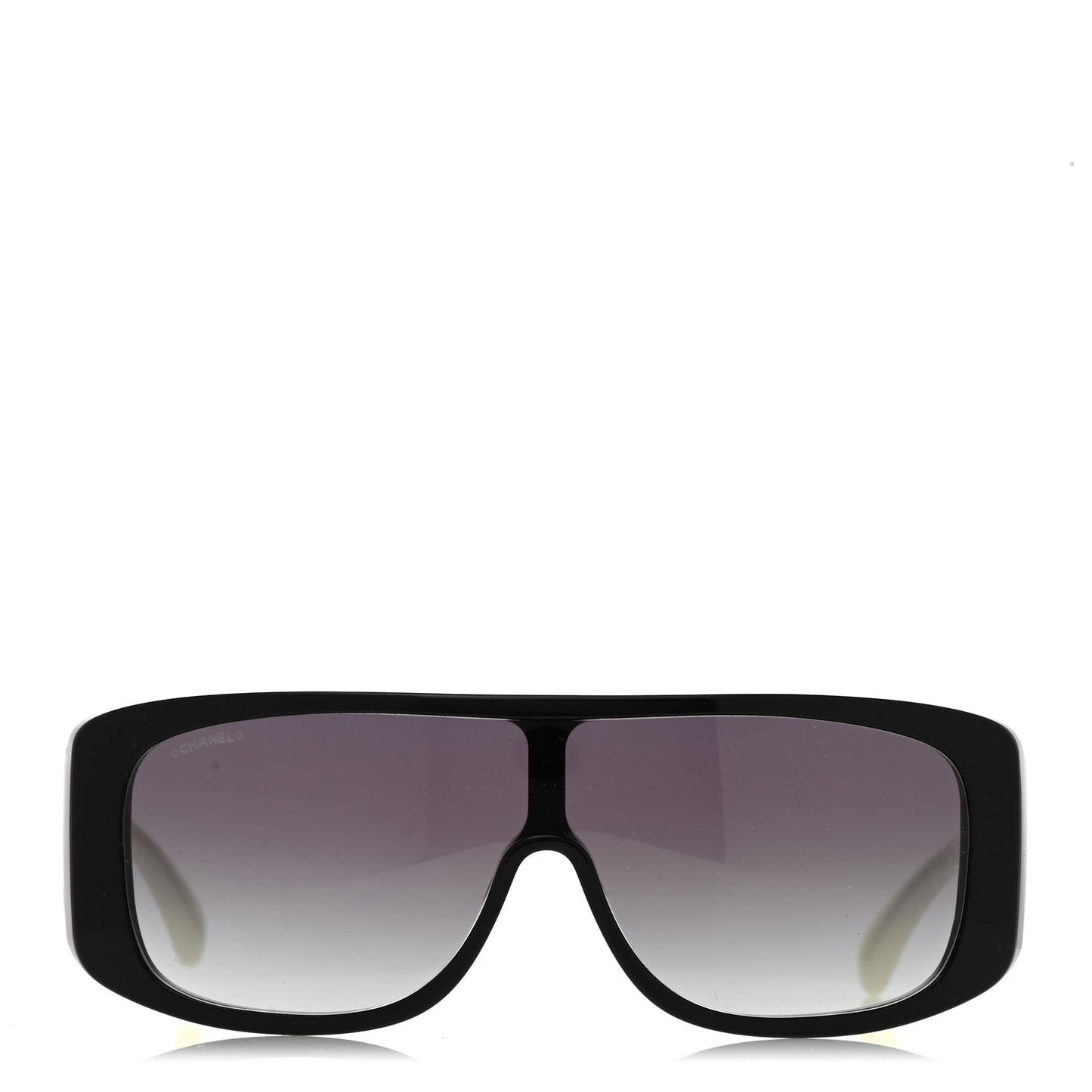 Acetate Shield Sunglasses 71466 White Black