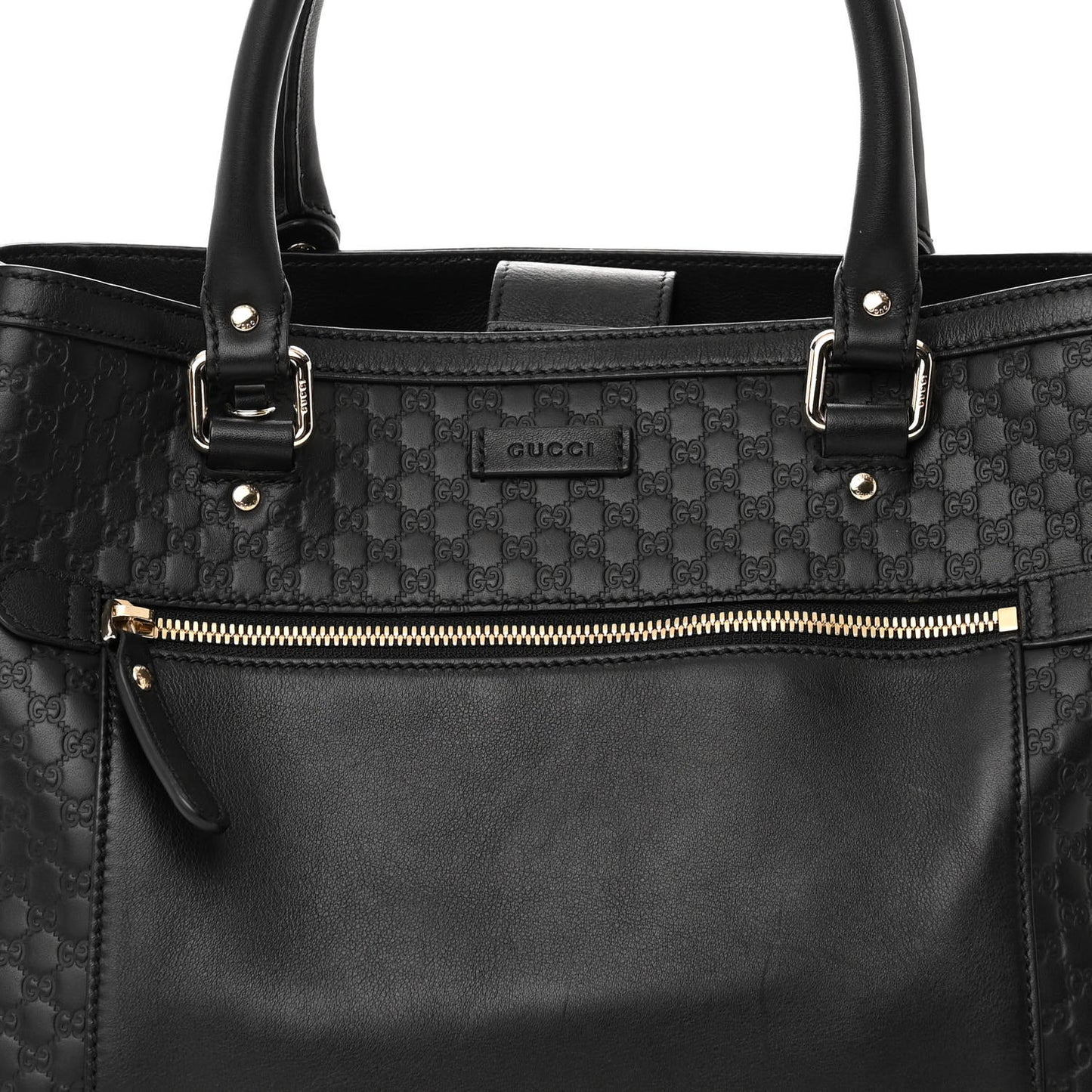 Soft Microguccissima Medium Tote Black