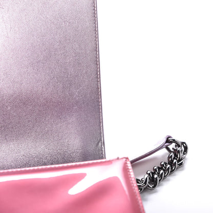 Chanel Metallic Patent Calfskin Quilted New Medium Boy Flap Light Pink 9 of 9