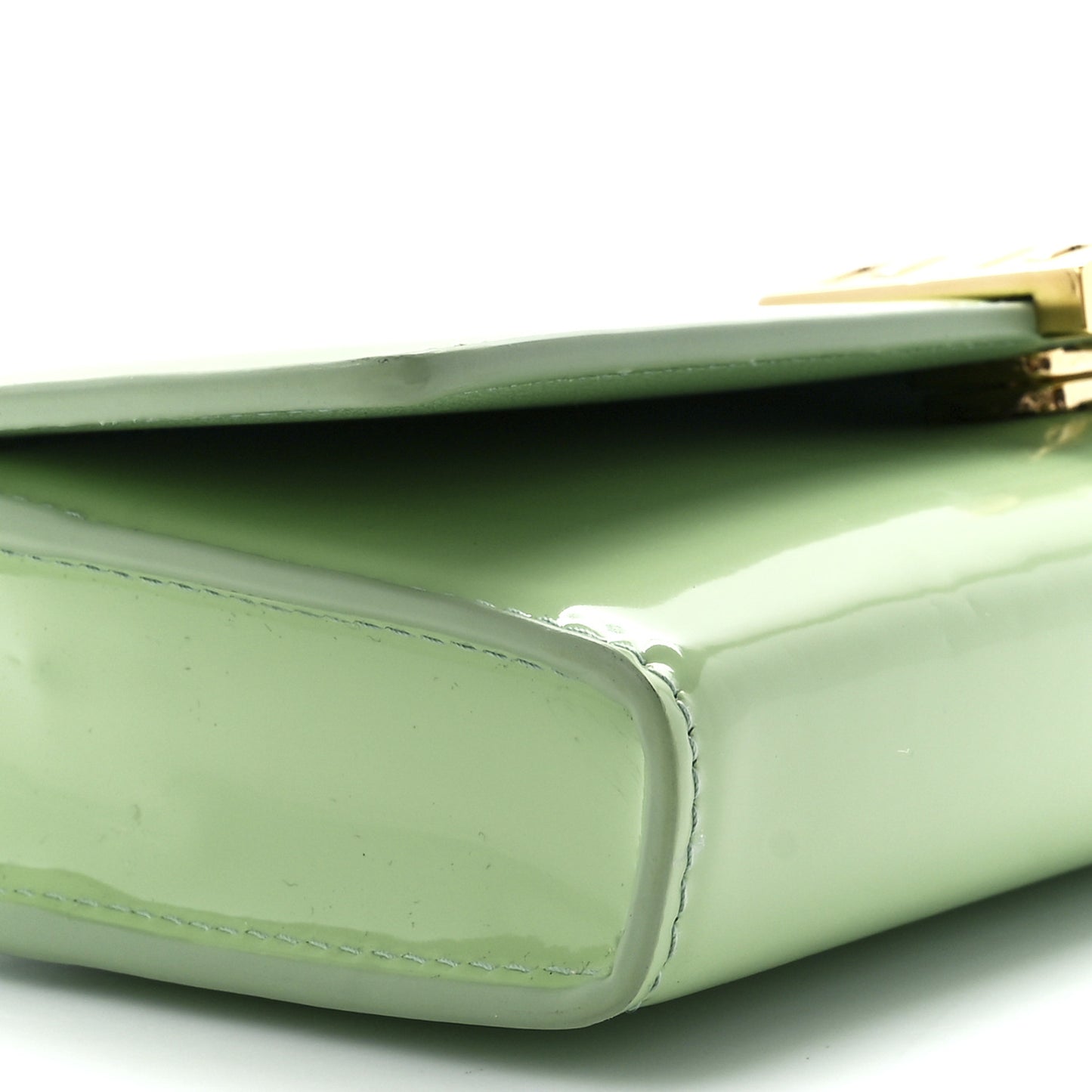 Shiny Calfskin 4G Wallet on Chain Pistachio