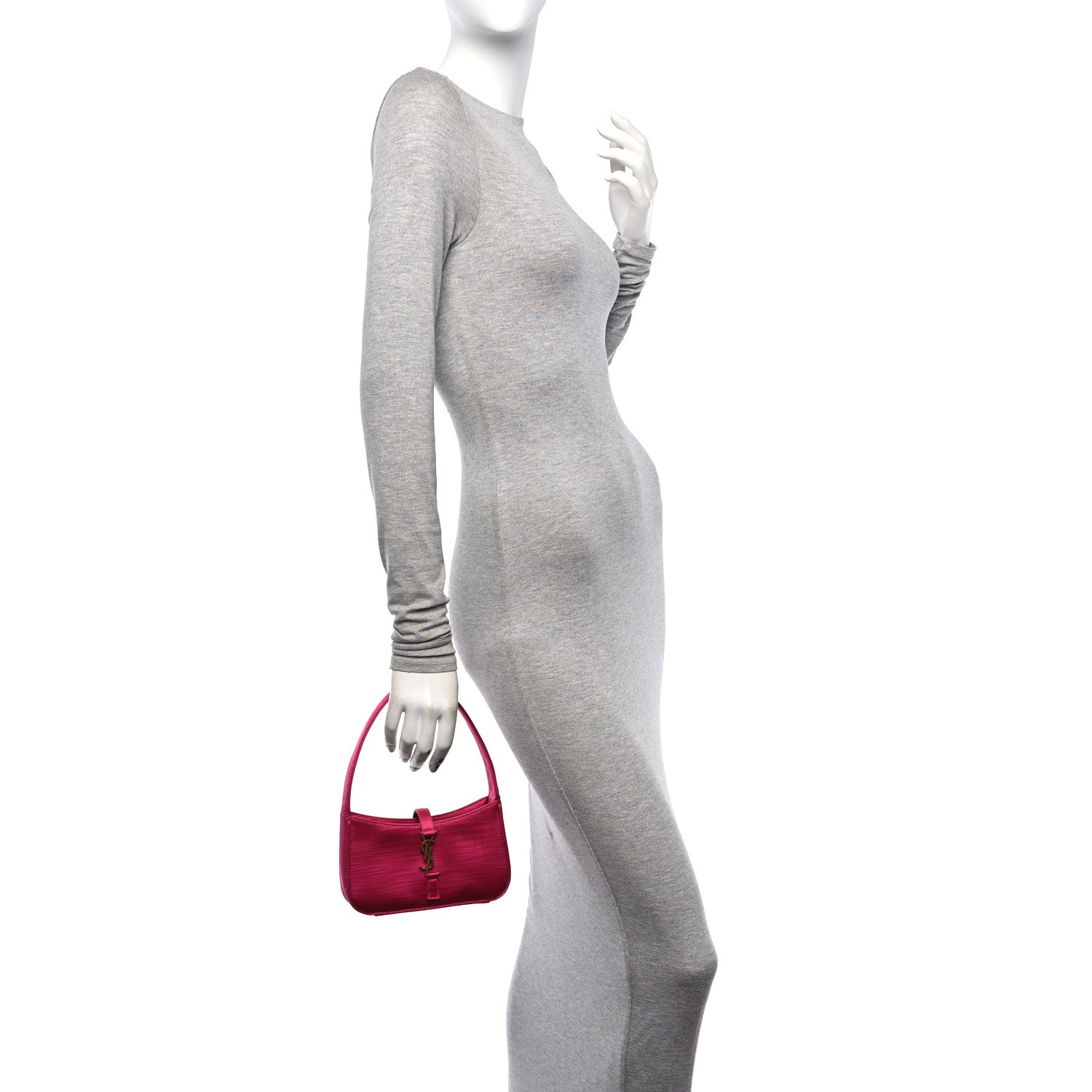 Saint Laurent Satin Le 5 A 7 Mini Hobo Guava Pink 2 of 11