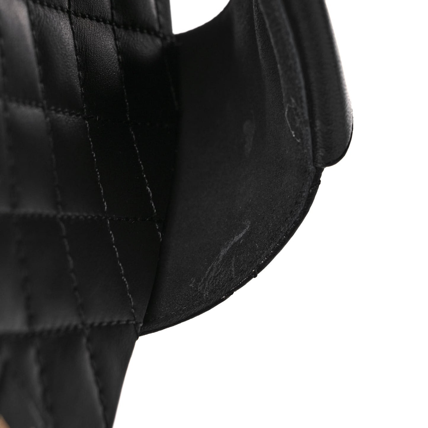 Lambskin Quilted CC Turnlock Sandals 37.5 Black