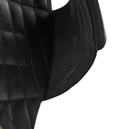 Chanel Lambskin Quilted CC Turnlock Sandals 37.5 Black 8 of 8