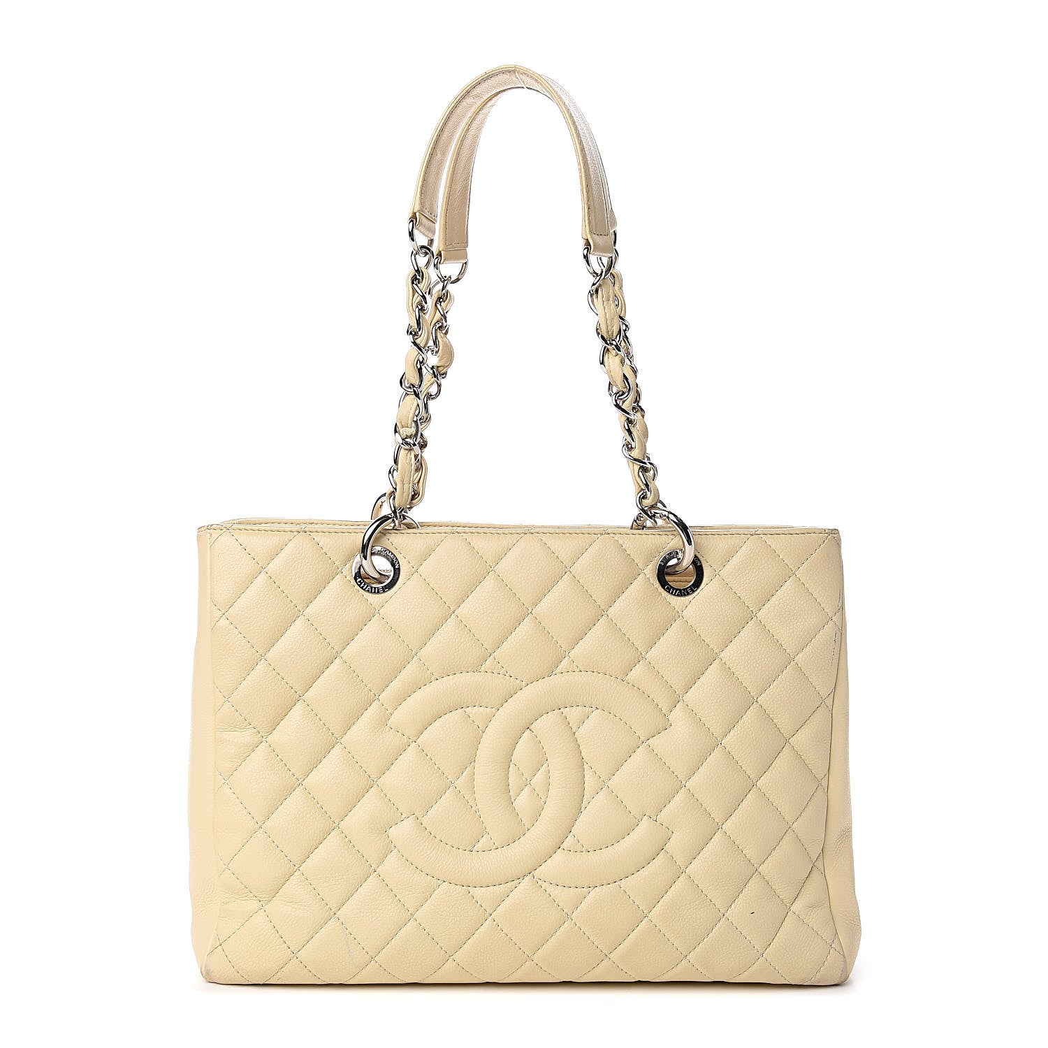 Chanel Caviar Quilted Grand Shopping Tote GST Beige Clair 1 of 18
