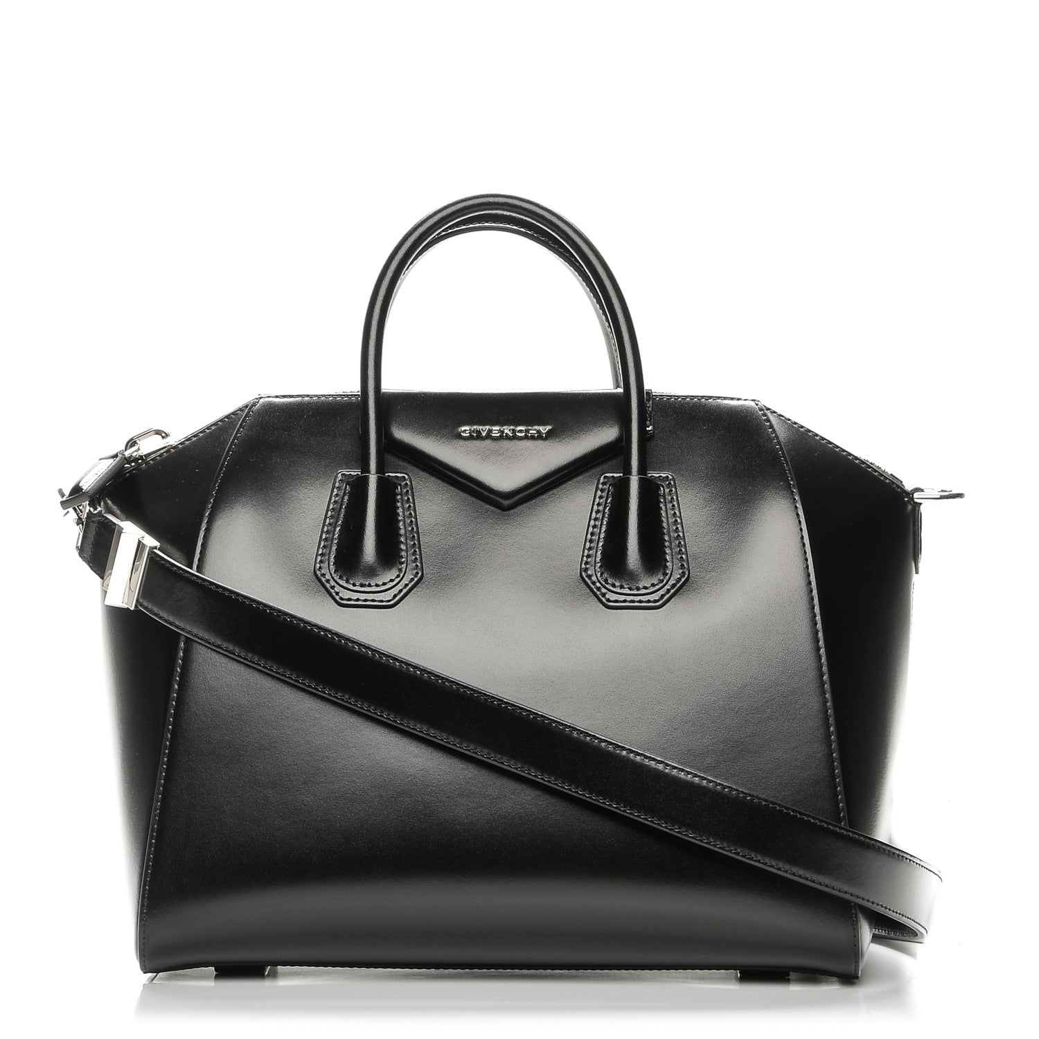 Givenchy Shiny Lord Calfskin Medium Antigona Black 1 of 8