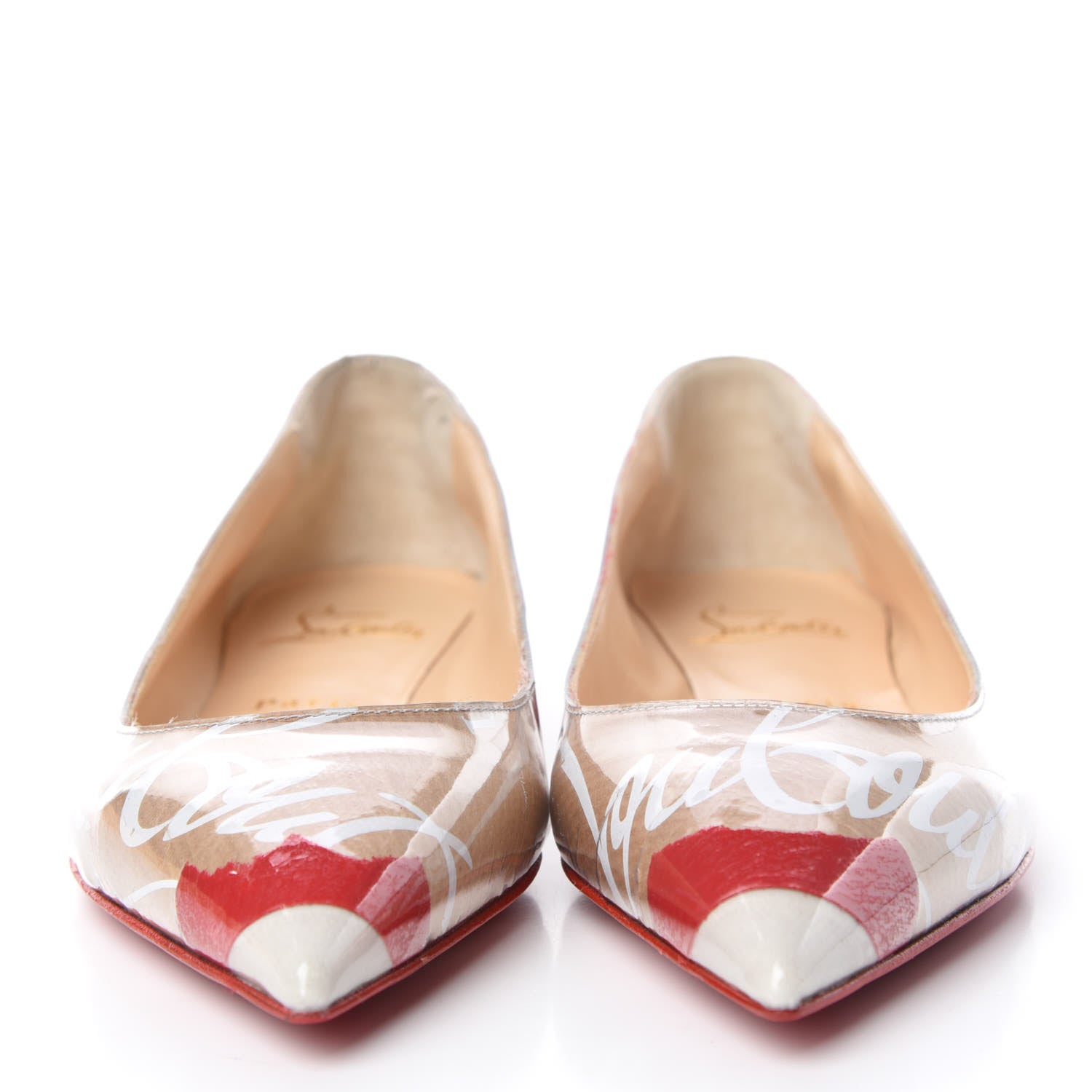 Christian Louboutin Loubi Kraft PVC Ballalla Flats 35.5 Kraft 2 of 11