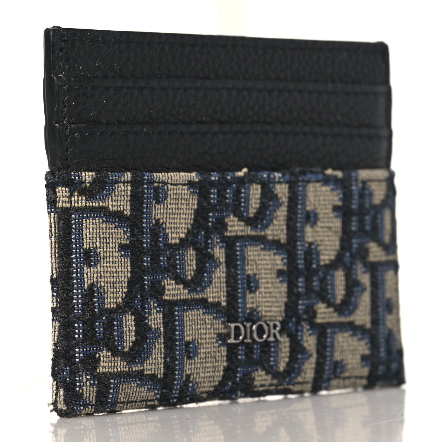 Christian Dior X KENNY SCHARF Oblique Canvas Embroidered Card Holder Charcoal 3 of 7