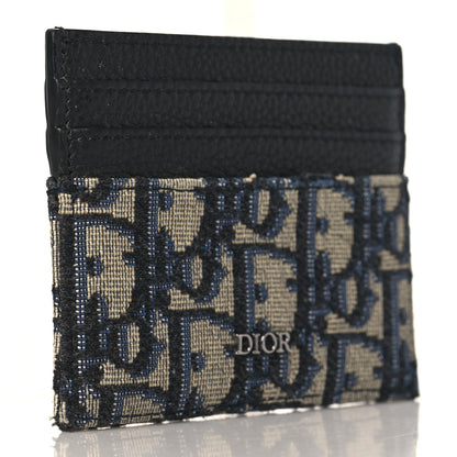 Christian Dior X KENNY SCHARF Oblique Canvas Embroidered Card Holder Charcoal 3 of 7