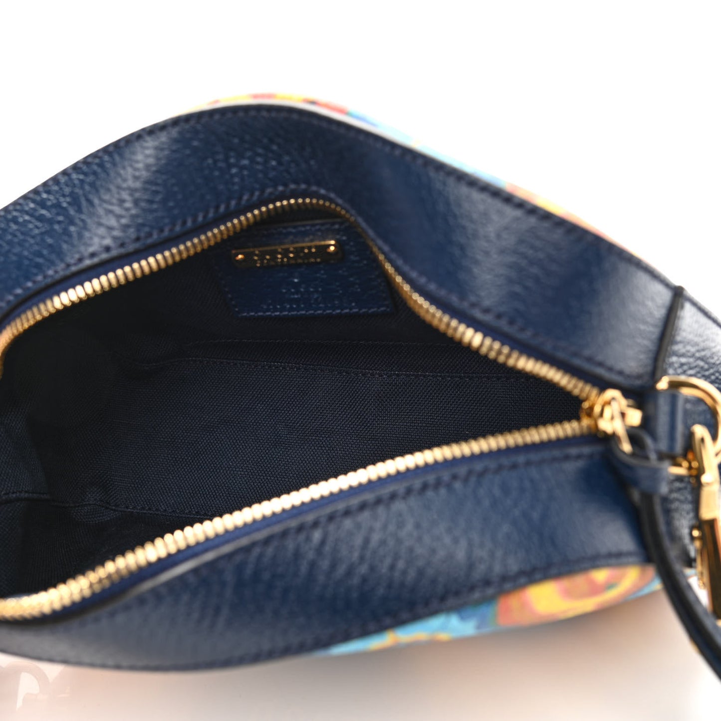 GG Supreme Kaleidoscope Calfskin Script Logo Gucci 100 Camera Bag Blue Orange Multicolor Blue Agata