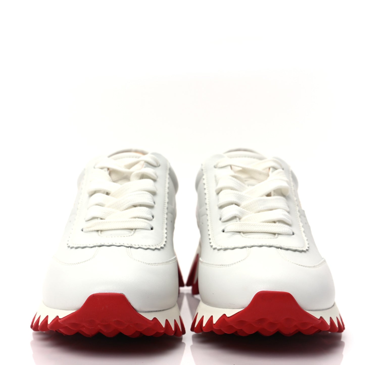Calfskin Neoprene Womens Loubishark Sneakers 39 White