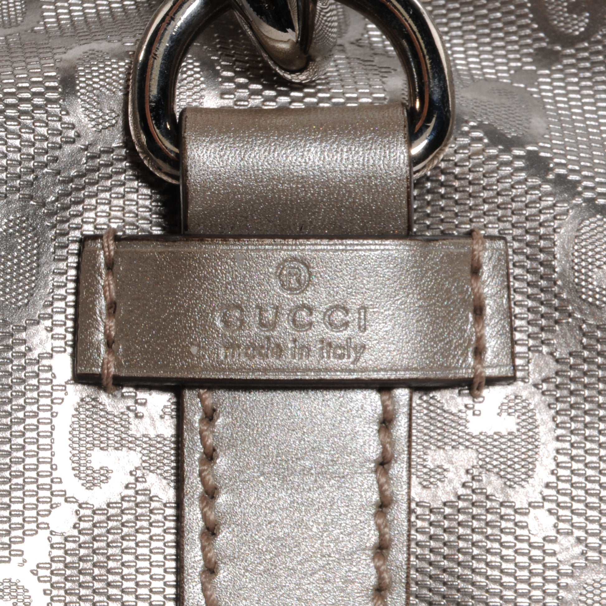 Gucci Imprime Monogram Medium Joy Shoulder Bag Silver 8 of 8