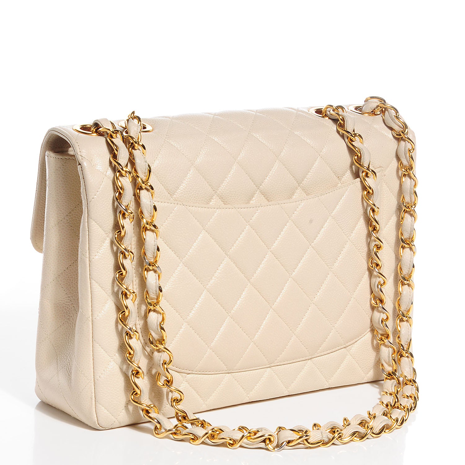 Chanel Caviar Jumbo Flap Light Beige 4 of 10