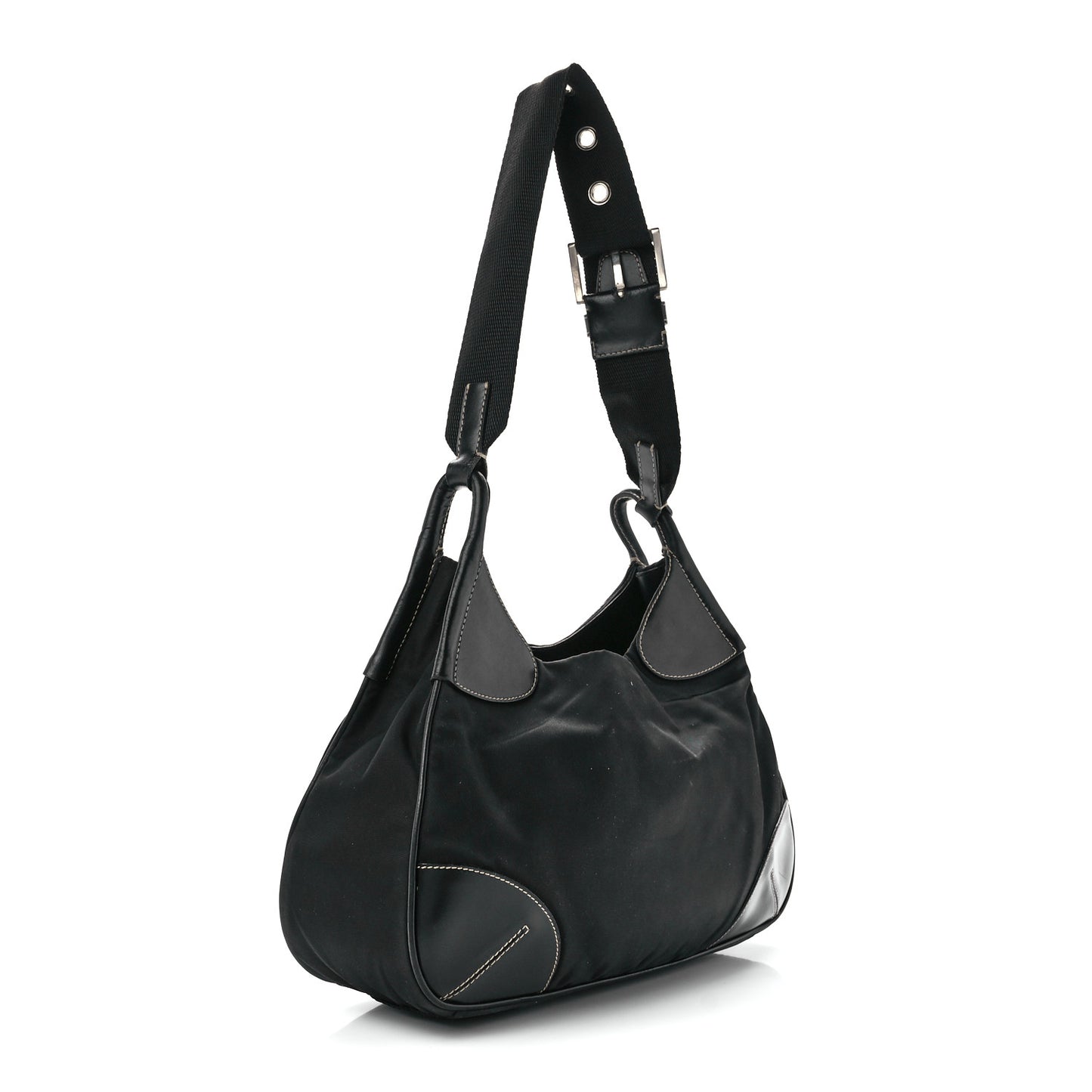 Tessuto Light Nylon Shoulder Bag Black