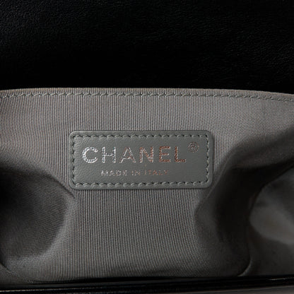 Chanel Lambskin Chevron Quilted Medium Boy Flap Black 6 of 10