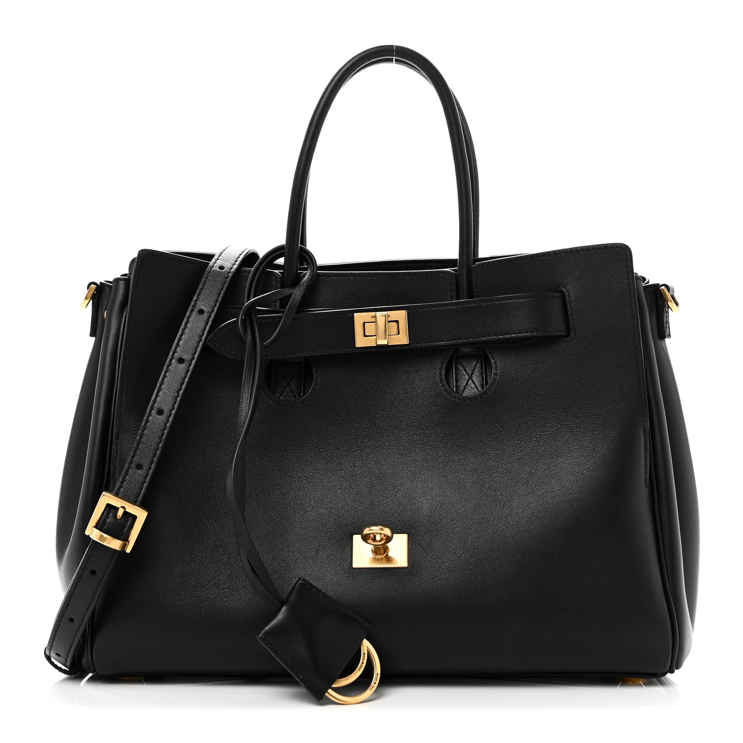Balenciaga Smooth Calfskin Small Bel Air Carry All Bag Black 1 of 10