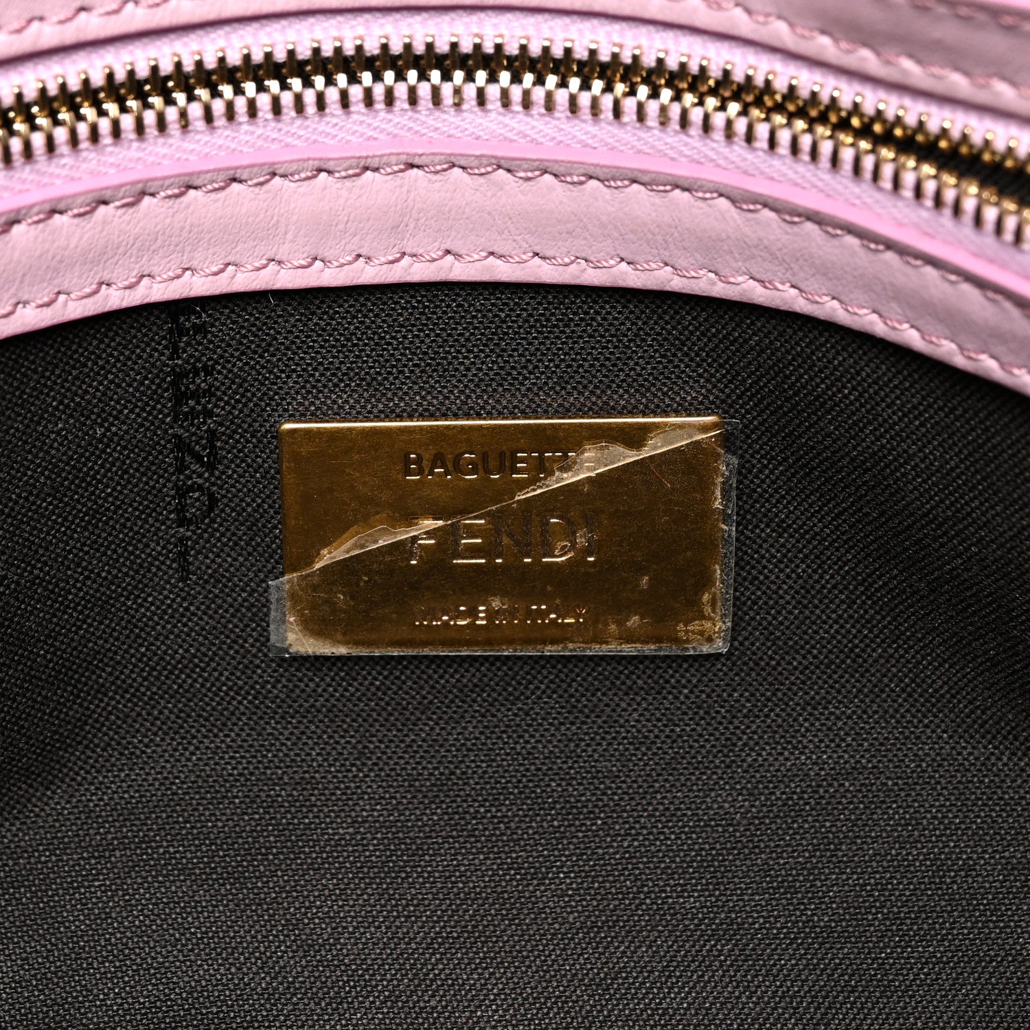 Fendi Velvet FF Embossed Baguette Rosa Confetti 6 of 8