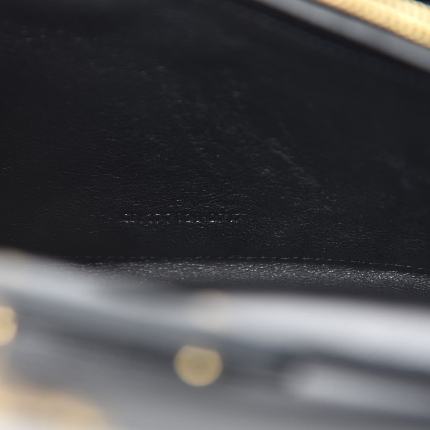 Grain De Poudre Matelasse Chevron Monogram Chain Wallet Black