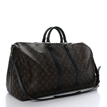 Louis Vuitton Monogram Macassar Keepall Bandouliere 55 3 of 11