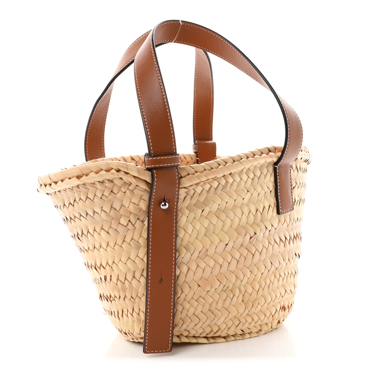 Raffia Small Basket Tote Bag Natural Tan