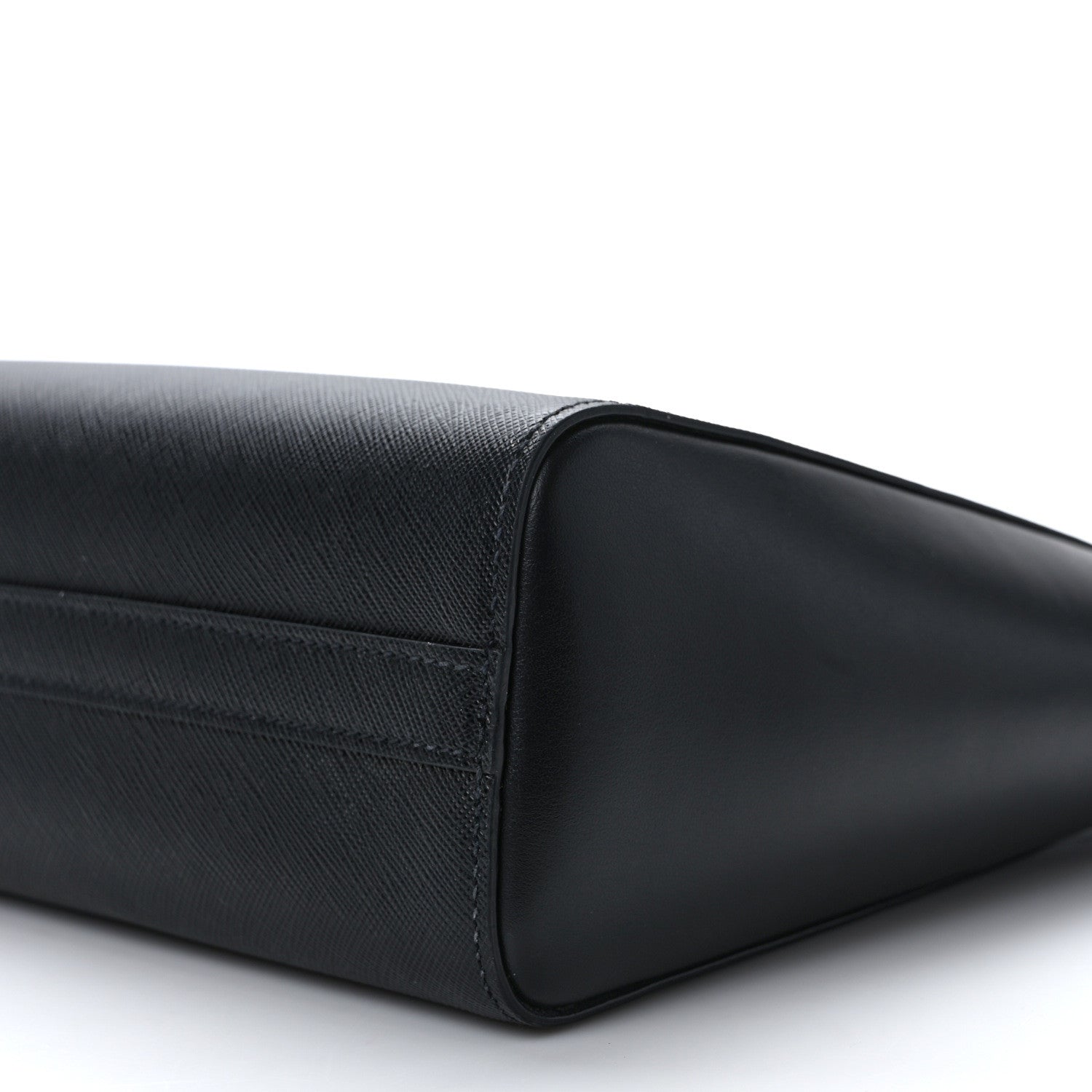 Prada Saffiano Soft Calfskin Small Zippered Tote Black 9 of 11
