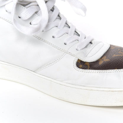 Louis Vuitton Calfskin Monogram Rivoli High Top Sneakers 10 White 15 of 22