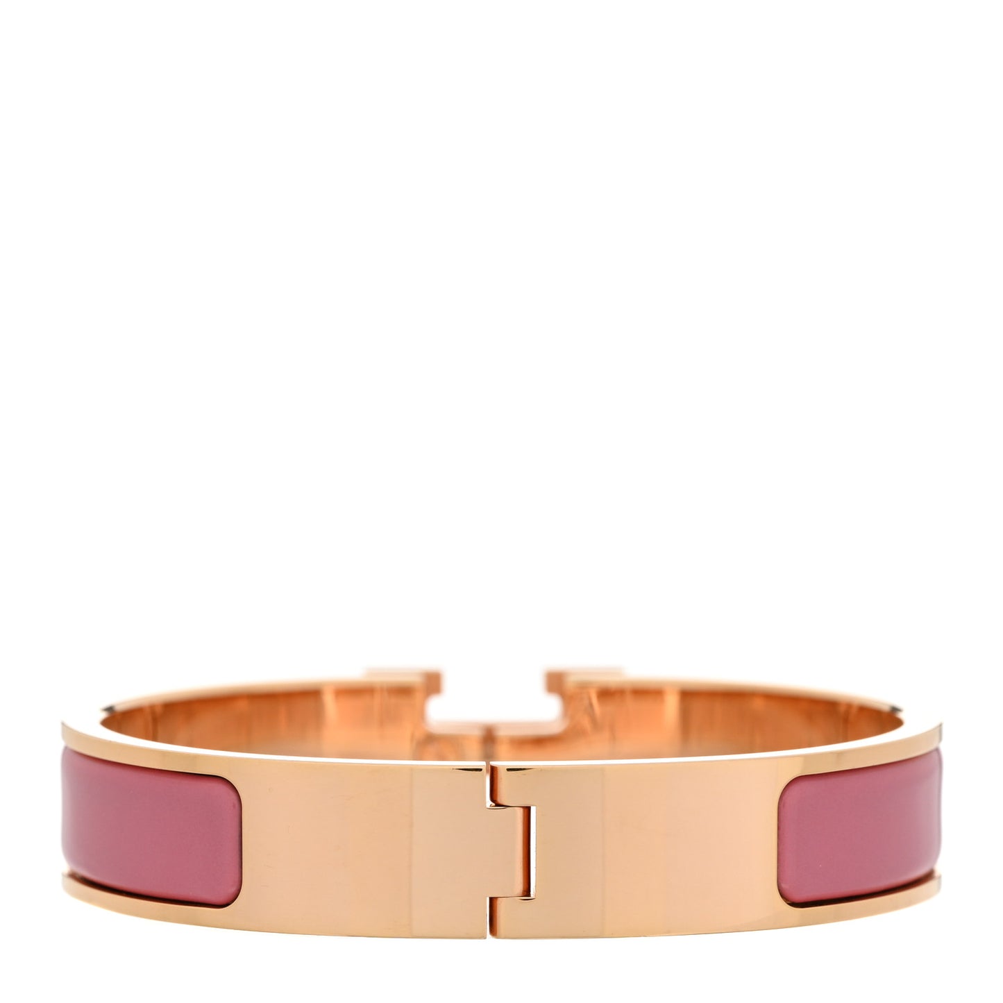 Enamel Narrow Clic Clac H Bracelet PM Rose Patch